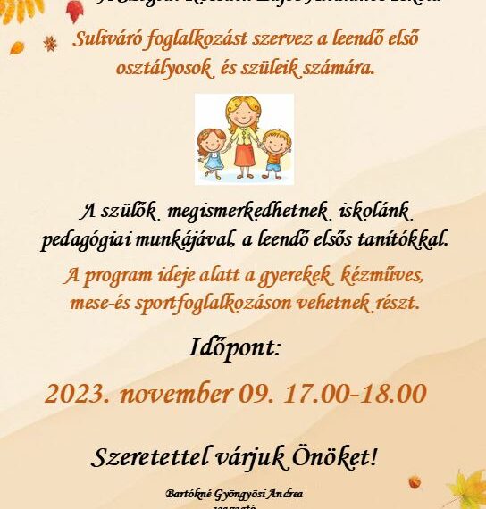 Novemberi foglalkozás